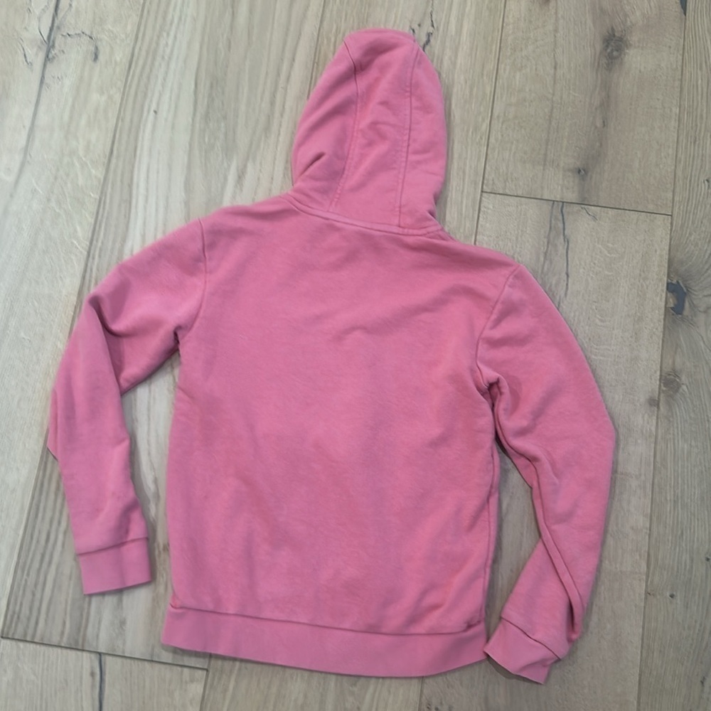 Adidas logo pink sweater hoodie girls 11/12 Y - Picture 6 of 6